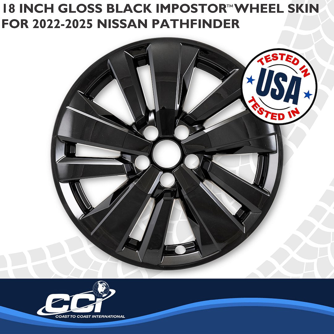 Coast2Coast Limited Lifetime Warranty Wheel Skin IMP519Black - Black WS 22-25 Pathfndr 10 Spk GL 18 IMP519BLK