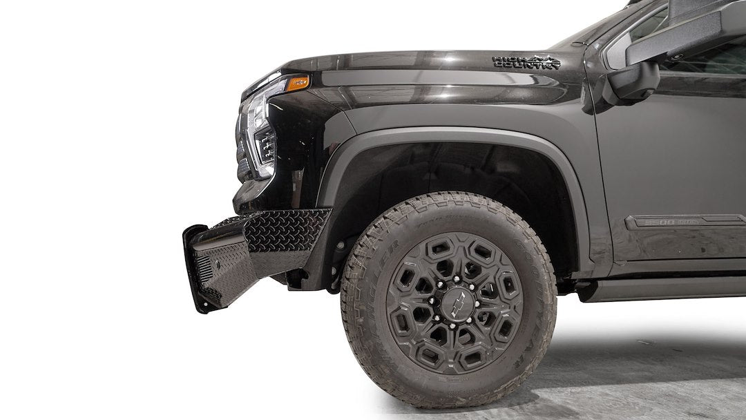 FAB Fours Sensor Compatible Bumper CH24-S6161-1 - Black Steel Front