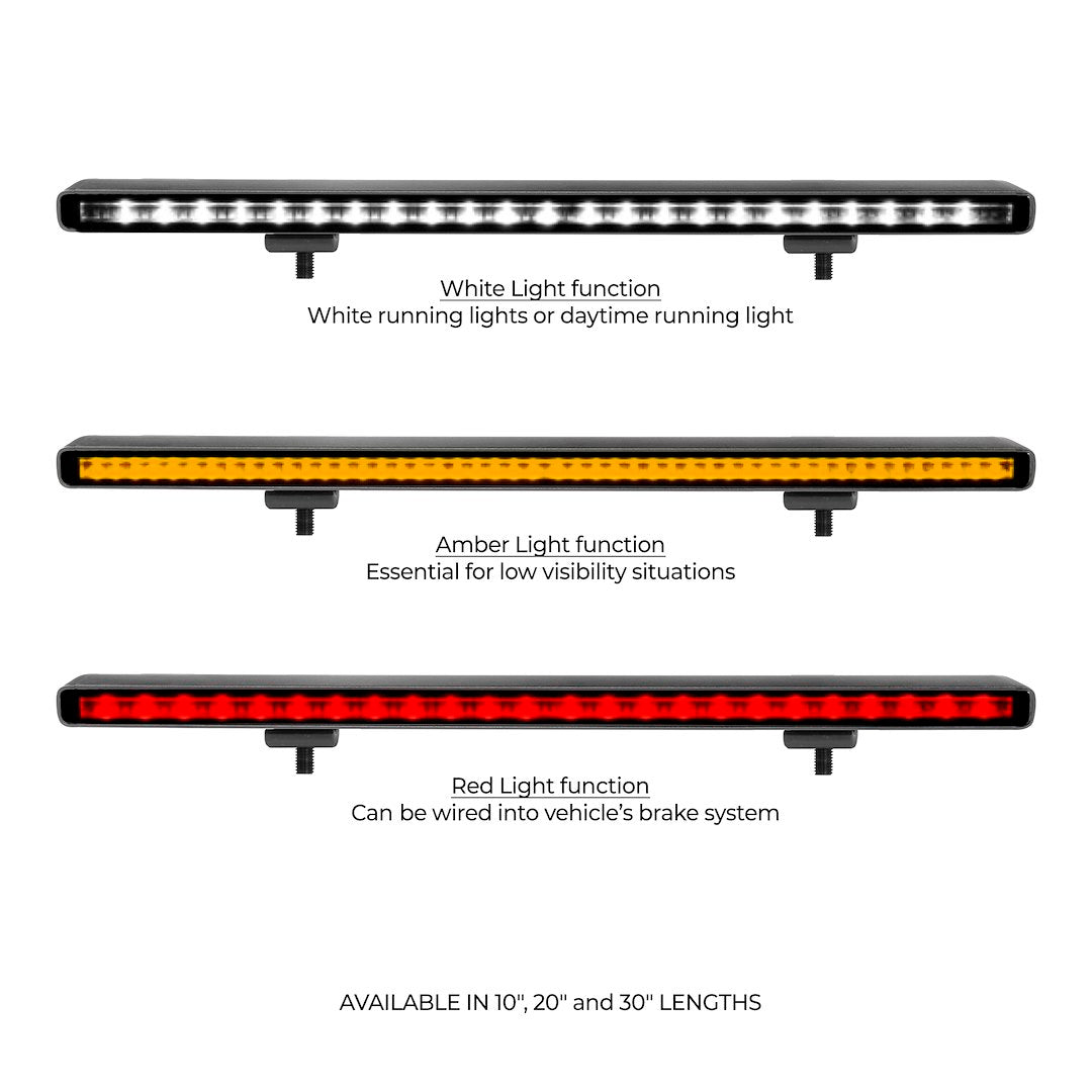 GO Rhino Limited Lifetime Warranty Light Bar 750001014CBS - Flash Series Lights 10 Single MU