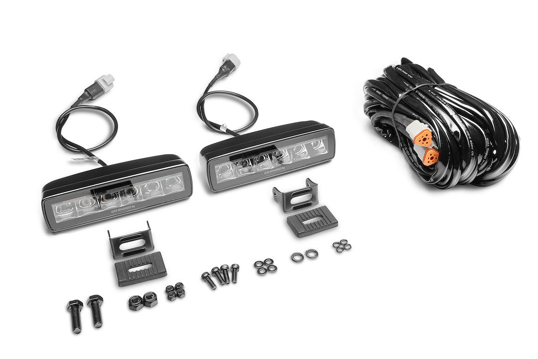 GO Rhino Stem Mount Installation Light Bar 750600622SBS - Black Out Combo Series Lights Pai
