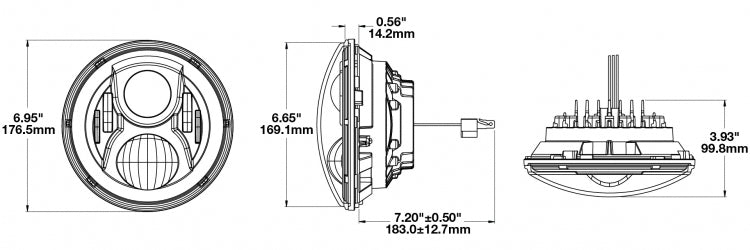 JW Speaker 0556281 Headlight Assembly - Black