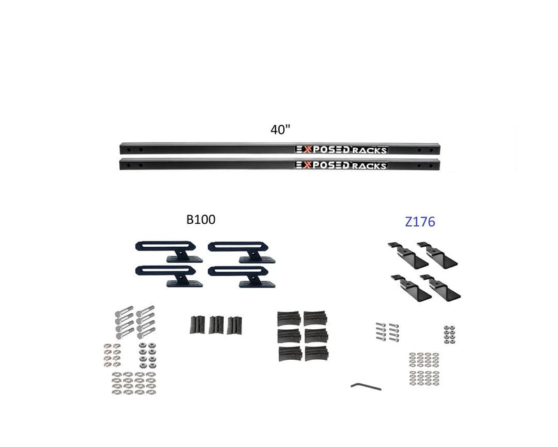 Exposed Rack 8-00-8660-BK Roof Rack Kit for secure outdoor gear transport with sleek black design, suitable for RV, Automotive, Powersports, off-road, marine, exterior, truck accessories, interior, truck bed, rv parts, Cargo Management, AVADA - Best Sellers, Must Haves
