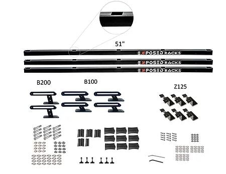 Exposed Rack 8-00-6767-BK Roof Rack Kit