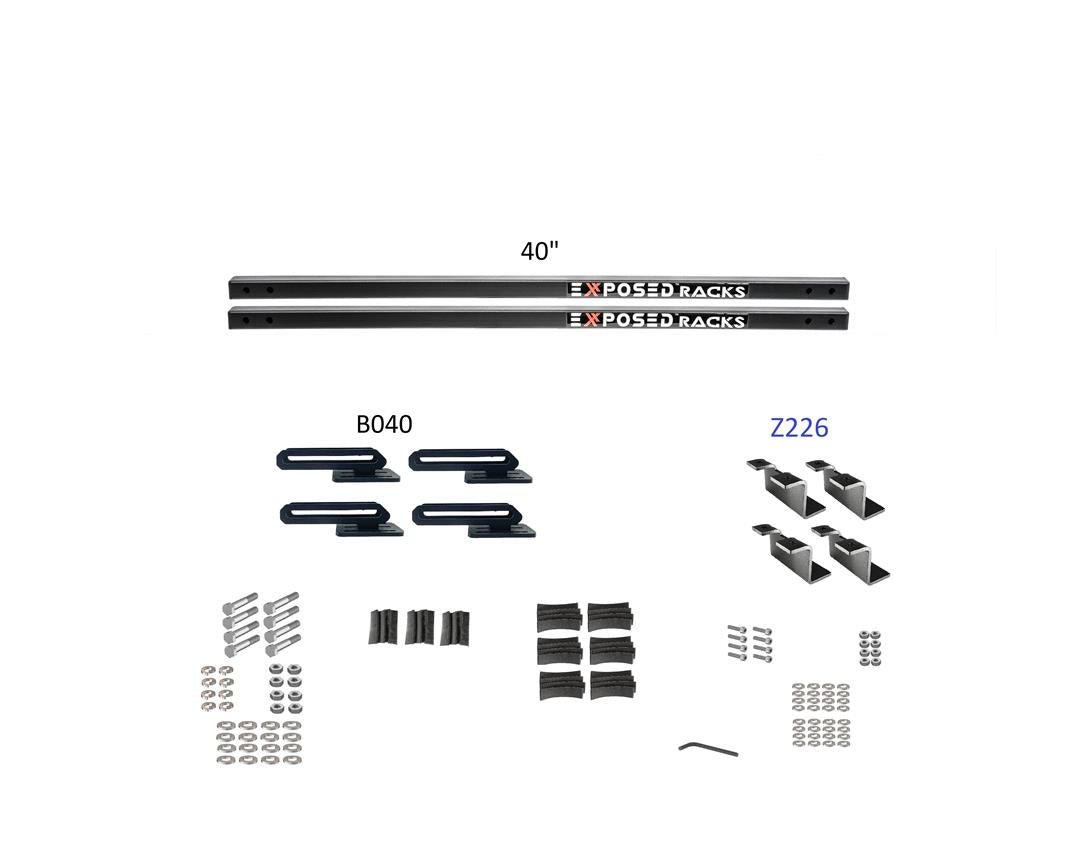 Exposed Rack 8-00-7670-BK Roof Rack Kit, versatile and sturdy for RV, automotive, off-road, and marine uses. Includes all installation components for ample cargo space and sleek black finish. Ideal for truck accessories, interior, truck bed, and RV parts. Cargo Management, AVADA - Best Sellers, Must Haves