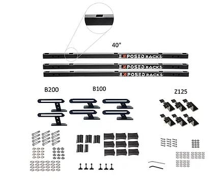 Exposed Rack 8-00-6761-BK Roof Rack Kit
