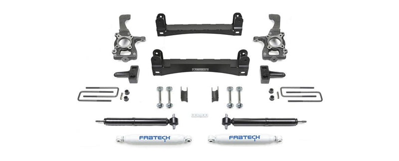 K2258 Fabtech 4'Bas Rr Perf Shks 15-17 F150 2Wd