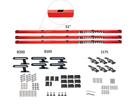 Exposed Rack 8-00-5767-RD Roof Rack Kit