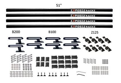 Exposed Rack 8-00-6668-BK Roof Rack Kit