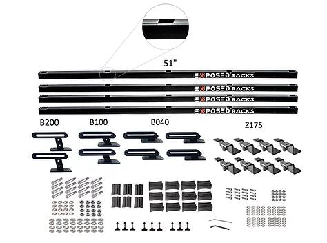 Exposed Rack 8-00-5778-BK Roof Rack Kit