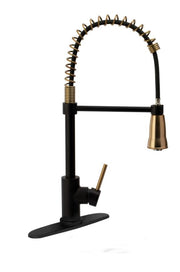 DF-NMK504-MBRG Dura Faucet Spring Coil Pull-Down Rv Kitchen Fa