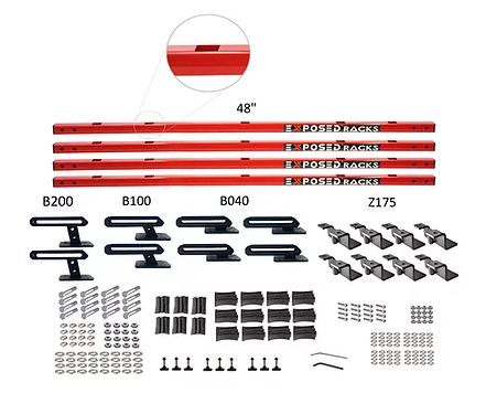 Exposed Rack 8-00-5775-RD Roof Rack Kit