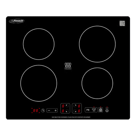 BIC 244 Pinnacle Built-In Induction Cooktop - 4 Burn