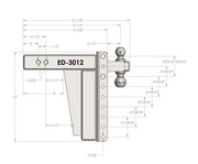 ED3012 Bulletproof 3.0' Extreme Duty 12' Drop/Rise