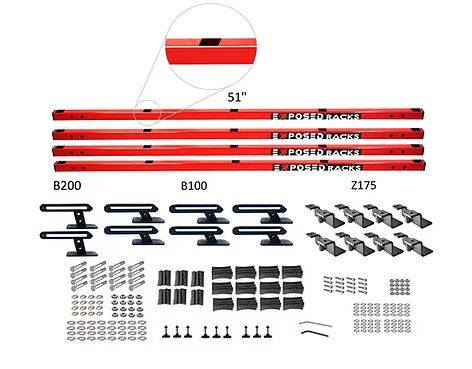 Exposed Rack 8-00-5768-RD Roof Rack Kit