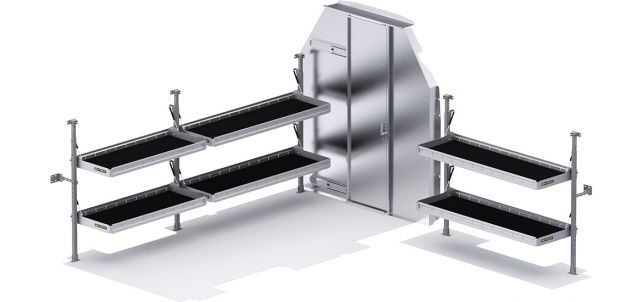 51TRH Holman Folding Shelf Leg/ Partition; Slidi