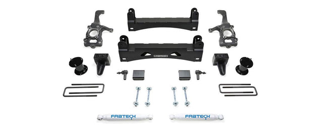 K2247 Fabtech 6'Basic Perf Shks 15-17 F150 2Wd
