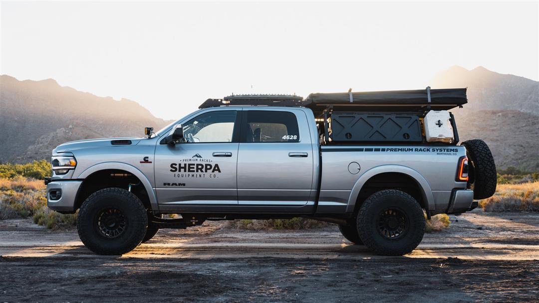 141744 Sherpa Equip Direct Fit; Powder Coat; Black; Alu