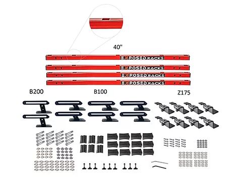 Exposed Rack 8-00-5762-RD Roof Rack Kit