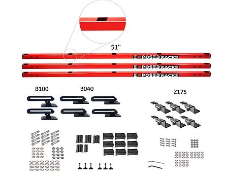Exposed Rack 8-00-5777-RD Roof Rack Kit