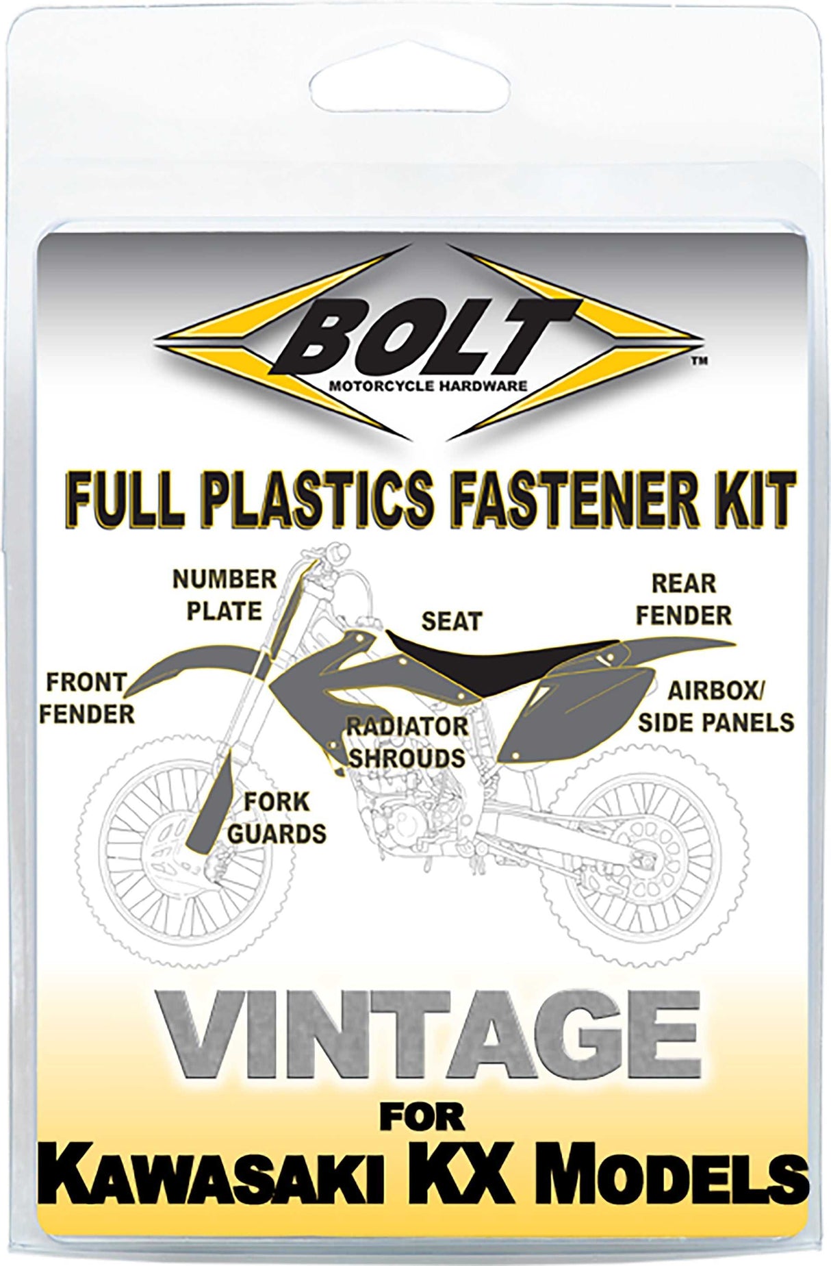 BOLT KAW-9497104 Full Plastic Fastener Kaw