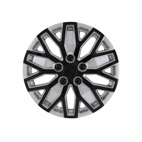 "105115SB Coast2Coast 15-inch wheel with 10 U spokes in striking silver and black finish"