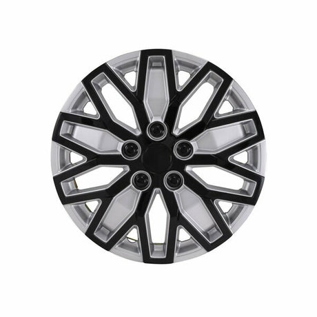 "105115SB Coast2Coast 15-inch wheel with 10 U spokes in striking silver and black finish"