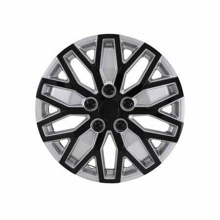 15-inch Coast2Coast wheel with 10 U spokes in silver and black finish.