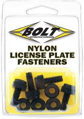 LPFNYLON License Plate Bolts/Nuts 4/Pk