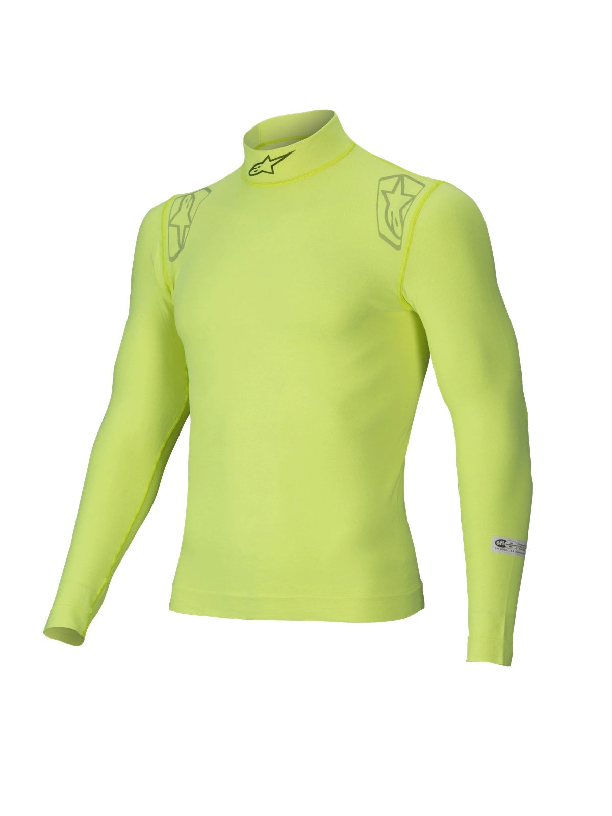Alpinestars USA FIA Approved Fire Retardant Underwear Tops 4750325-55-M/L - Yellow Silver Medium