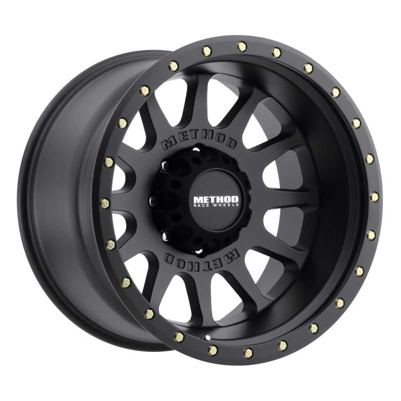 Method Wheels MR60521288552N Method MR605 NV 20x12 -52mm Offset 8x180 124.1mm CB Matte Black Wheel