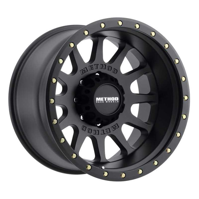 Method Wheels MR60521288552N Method MR605 NV 20x12 -52mm Offset 8x180 124.1mm CB Matte Black Wheel