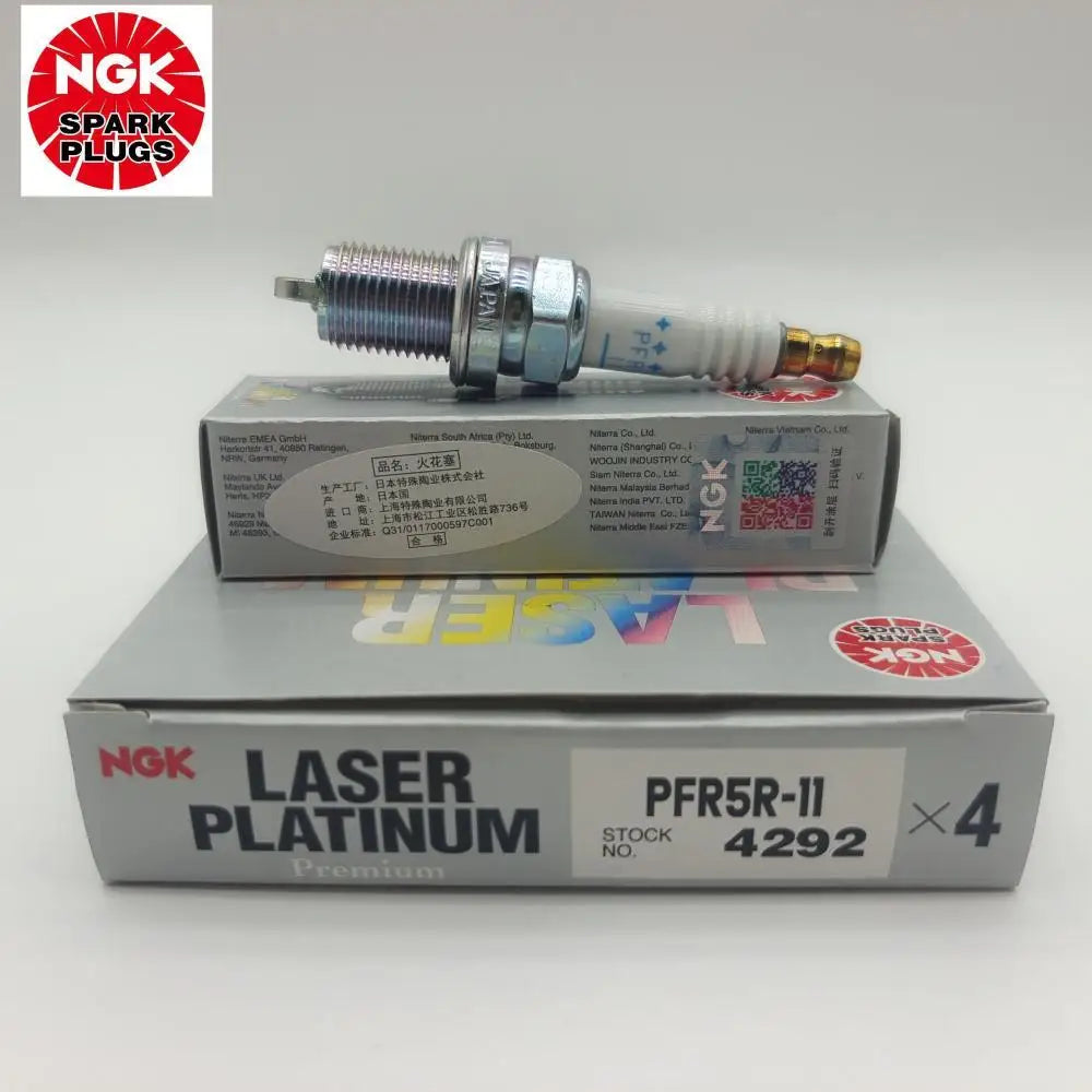 4292 NGK Pfr5R-11 spark plug box featuring high-performance and reliable NGK spark plugs for domestic vehicles.