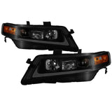 xTune 04-08 Acura TSX LED Light Bar Projector Headlights - Smoked (PRO-JH-ATSX04-LB-BSM) - 9043123