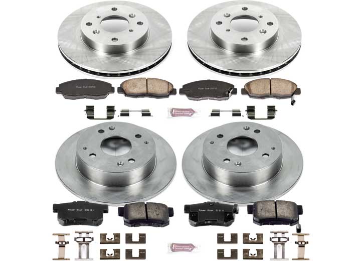 Powerstop KOE1240 Disc Brake PAD AND Rotor KIT