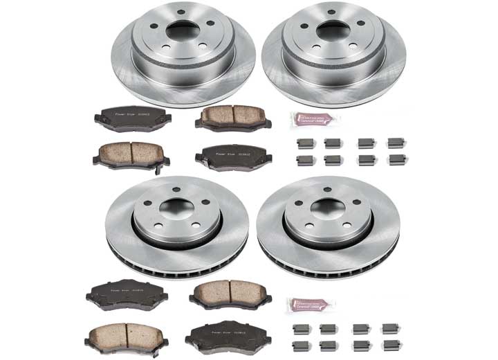 Powerstop KOE2798 Disc Brake PAD AND Rotor KIT
