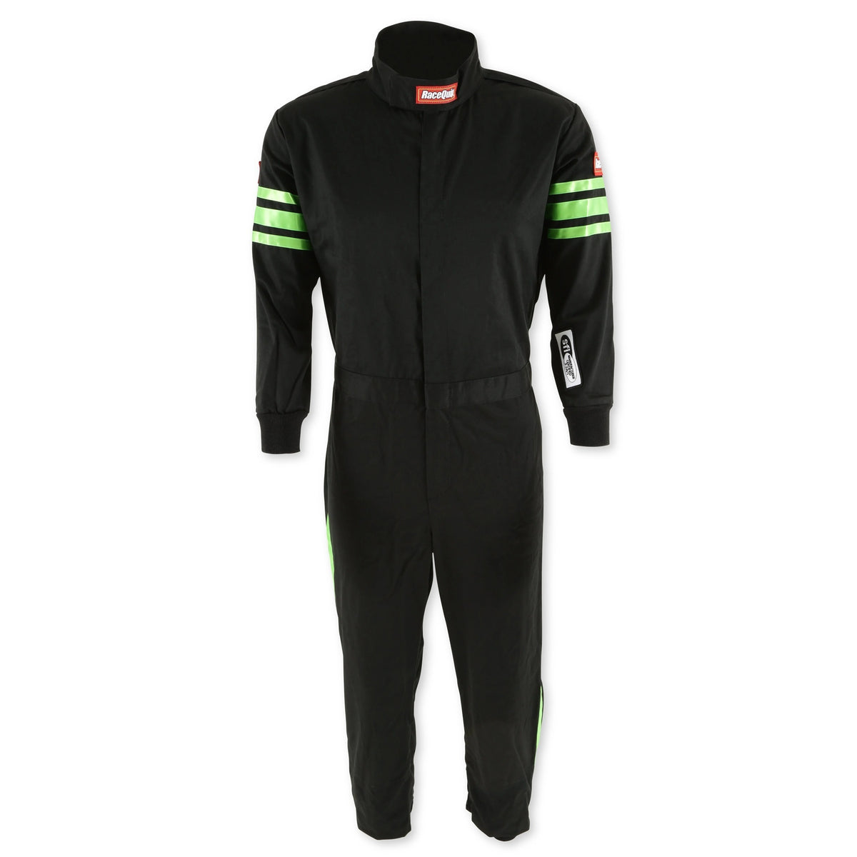 Racequip Single Layer Driving Suits 1950796RQP - Black Green Large Suit Kids Trim