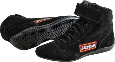 Racequip Size 8 Driving Shoe 30300080RQP - Black MID-TOP Sfi