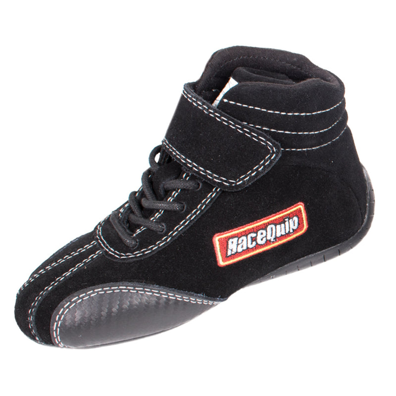 Racequip Youth 10 Driving Shoe 30400910RQP - Black Ankletop Kids Size Sfi 3.3