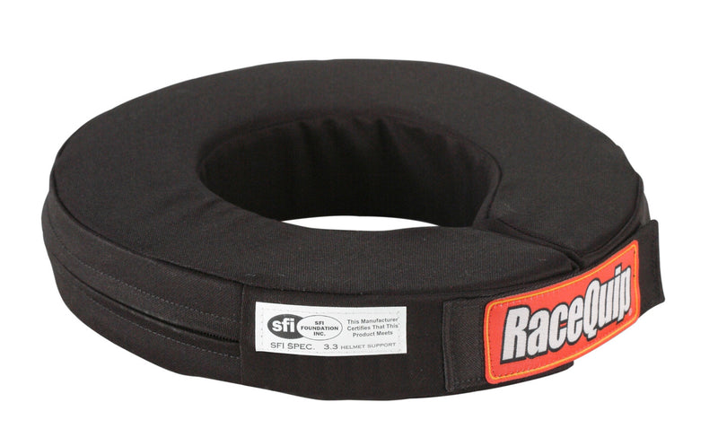 Racequip Fire Retardant Cotton Cover Neck Support 3370097RQP - Black JR 360 Sfi