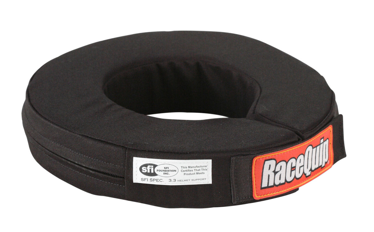 Racequip Fire Retardant Cotton Cover Neck Support 3370097RQP - Black JR 360 Sfi