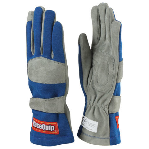 Racequip Single Layer Driving Gloves 351026RQP - Blue Large Sfi