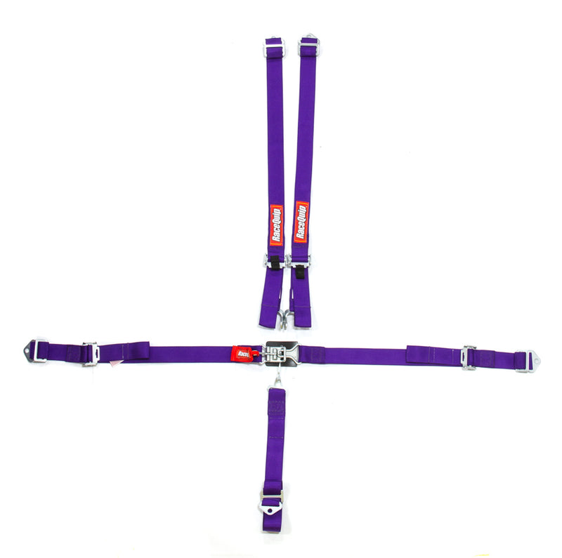 Racequip Latch and Link Harness 709059RQP - Purple 5PT Set JR LL