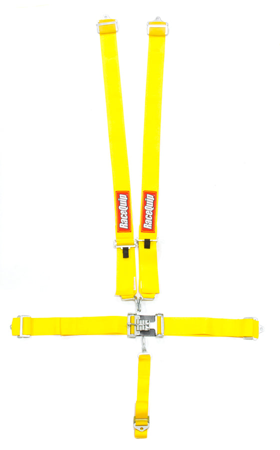 Racequip Latch and Link Harness 711031RQP - Yellow 5PT Set Sfi