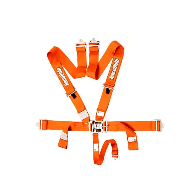 Racequip Latch and Link Harness 711041RQP - Orange 5PT Set Sfi