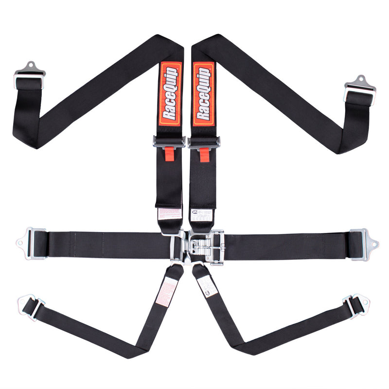 Racequip Latch and Link Harness 712002RQP - Black 6PT Set Sfi