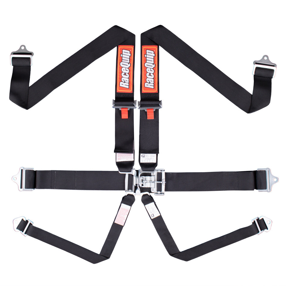 Racequip Latch and Link Harness 712002RQP - Black 6PT Set Sfi