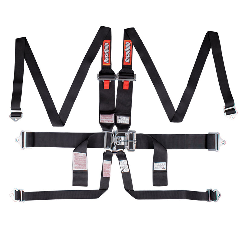 Racequip Latch and Link Harness 718008RQP - Black 6PT Set Hnr Sfi