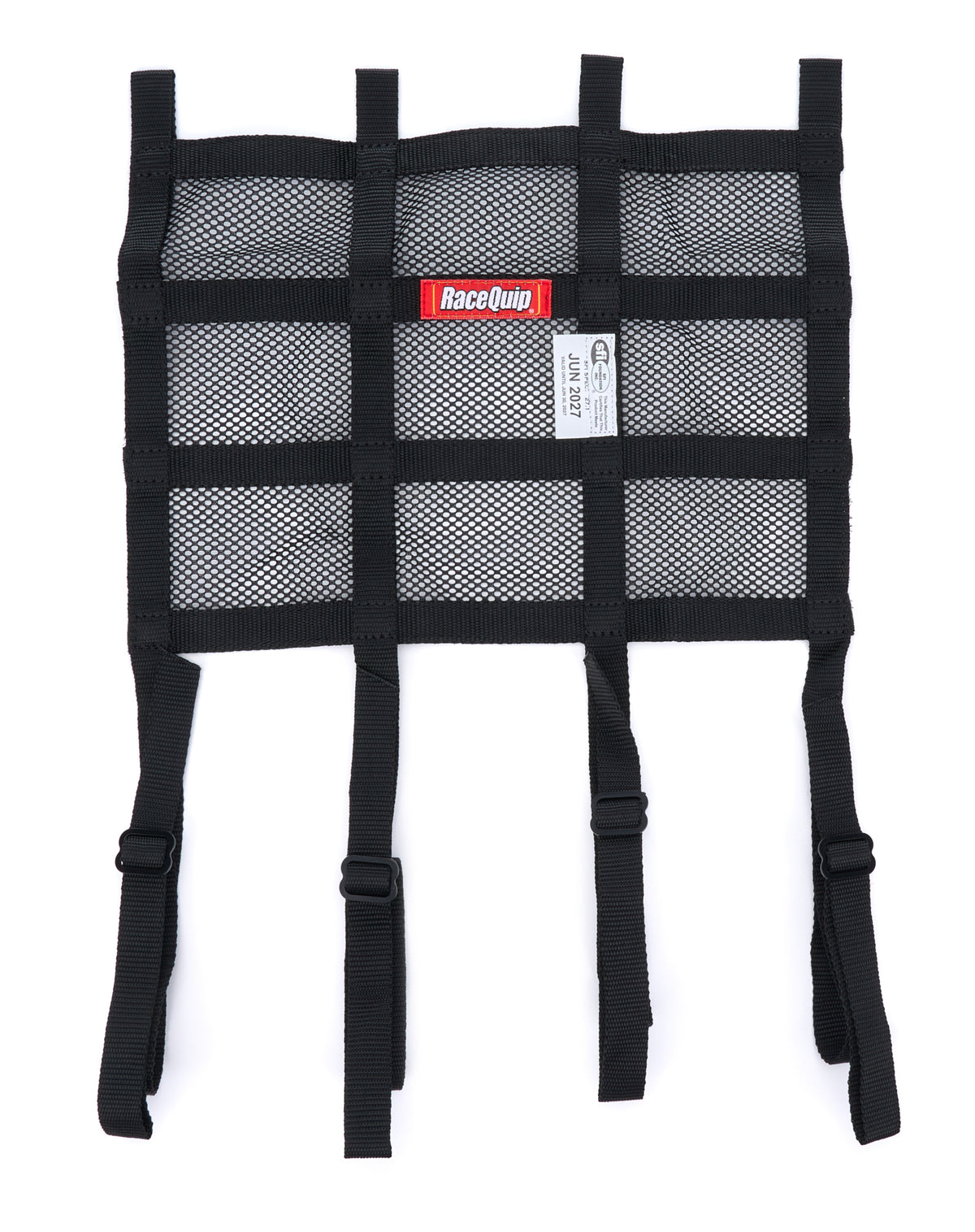 Racequip Extended Bottom Strap Window Nets 822001RQP - Black Net Mesh Sfi Hybrid ADJ