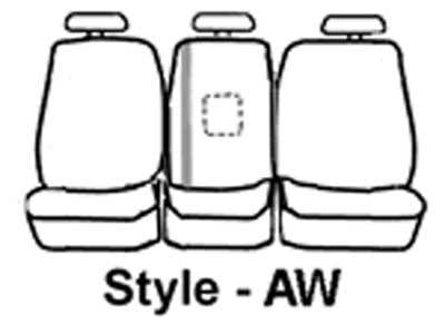 SS3384PCGY Covercraft Seat Cover Seat Style AW - 40/20/40 Split Bench