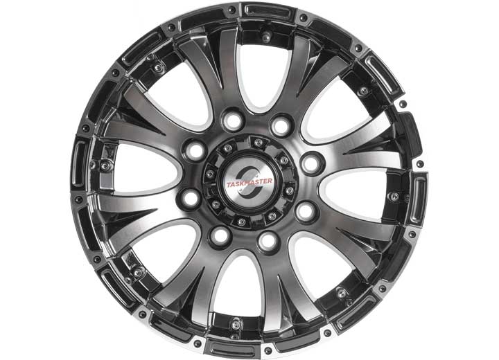 AX02660865BMFL Taskmaster Aluminum - 16X6 8X6.5 Black Machine